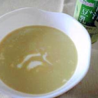 とろ～り甘い冷製デザートスープ☆青汁豆乳ヨーグルト